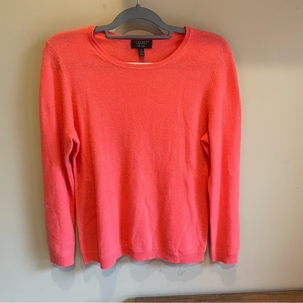 Charter Club Cashmere Sweater Peachy Orange
